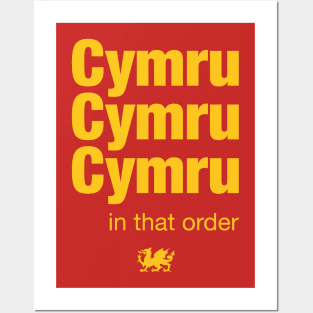 Cymru in that order - Wales football Euro 2020 Posters and Art